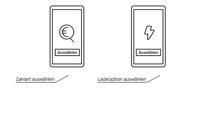 zahlart und ladeoption auswaehlen