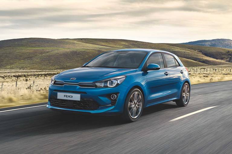 Kia Rio Facelift 2020 Front links blau